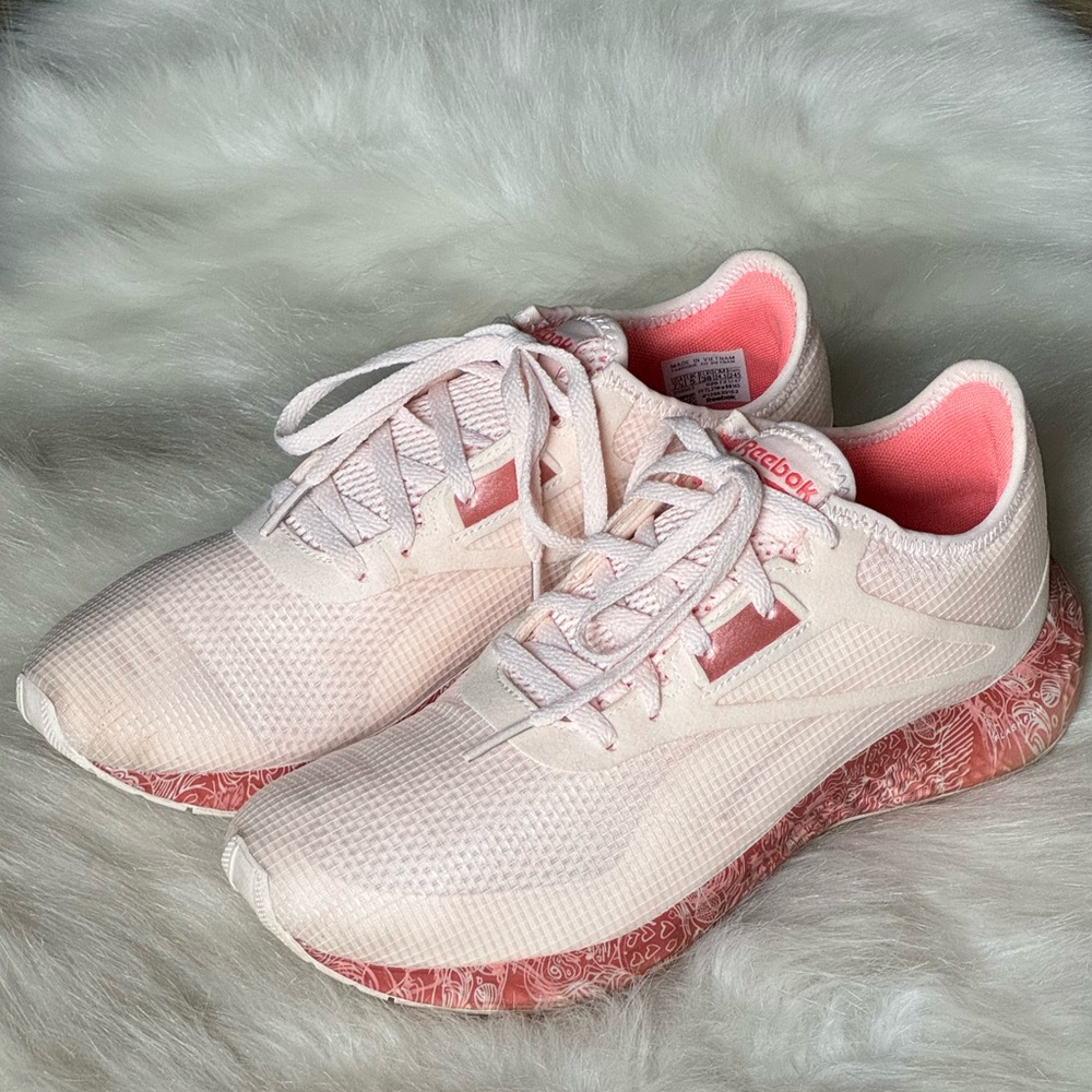 Reebok Flashfilm 3.0 Women Running Shoes Blush Pink 7.5M Sneakers FX1247 Comfort